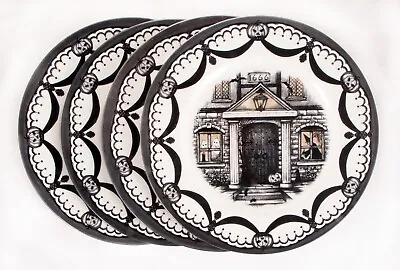 Buy Royal Stafford Halloween Wicked Witch Haunted House 11” Dinner Plates Set Of 4 • 56.91£