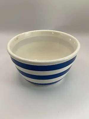 Buy Vintage Traditional Chef Ware Ironstone Blue & White Banded Pudding Basin Bowl • 7.50£