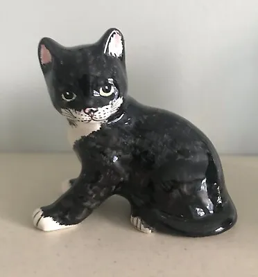 Buy Cute Babbacombe Pottery Miniature Black And White Cat • 10.50£