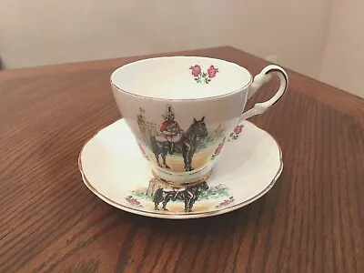 Buy ARGYLE Bone China England  Souvenir Of England  Footed Cup And Saucer • 9.47£