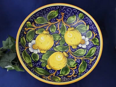 Buy Tuscany Italy Italian Pottery Lemons Flowers Serving Bowl • 162.49£