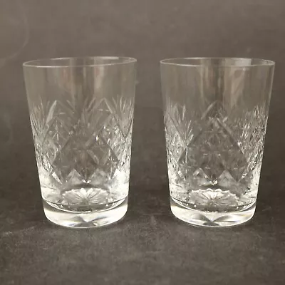 Buy Pair Crystal Whisky Glasses Tumblers  10.5cm Tall 8 Fl.oz  250ml • 12£