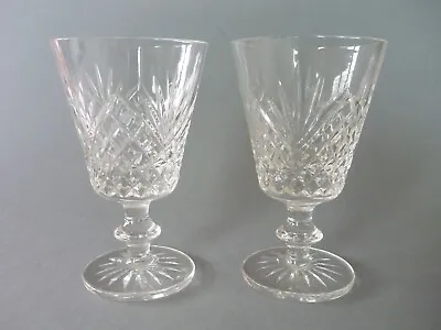 Buy Tyrone Crystal - Antrim - 2 Wine Glasses With Knop - 5 1/8  Or 13 Cm Tall • 40£
