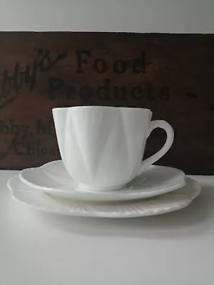 Buy Vintage Shelley Dainty White Tea Trio - Cup, Saucer And Plate • 15£