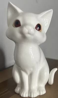 Buy Vintage Royal Osborne White Bone China Cat Figurine TMR-4389 • 7.99£