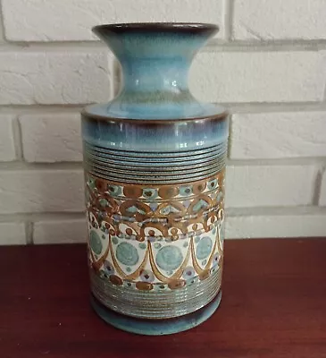 Buy 1970's Denby Blue Pottery Vase Signed  ACP Audrey Cole-Parker • 34.99£