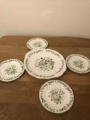 Buy Colclough  Sedgley Serving  Plate And 4 X Cake Plates • 9.50£