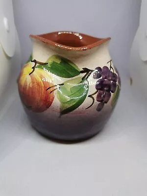 Buy RARE! Royal Torquay Pottery Vase Pot Vintage Squashed Design Hand Painted Fruits • 58.70£