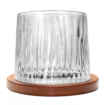 Buy 275ml Crystal Whisky Glasses Rotatabe Scotch Rum Drinking Tumbler Bar Gift Set • 8.99£