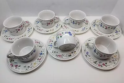 Buy Farberware Stoneware English Garden 225 1993 Tea Coffee Cups & Saucers Set Of 7 • 18.79£