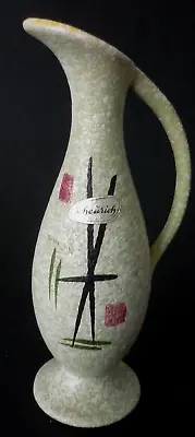 Buy Scheurich Mid Century Modern 1950's Small Ewer Vase With Original Foil Label • 15£