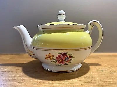 Buy Rare Foley E B & Co VL468 China Small Yellow, White & Gold Teapot • 9.50£