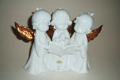 Buy Vintage Christmas Angels Carol Singers Porcelain Hand Painted With Gold Wings • 24.99£