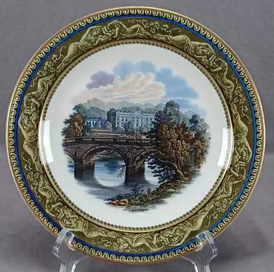Buy F&R Pratt Historic Houses Series Chatsworth Transferware Plate Circa 1851-1878 • 95.90£