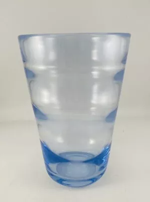 Buy Vintage Whitefriars 9094 Optic Ribbed Vase In Blue / Sapphire - 20cm • 48£