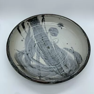Buy Art Pottery Blue Grey Decorative Bowl Signed RKS • 30.76£