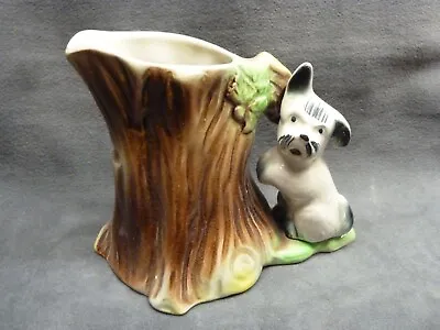 Buy Lovely 1950s Vintage Posy Flower Vase Puppy By Tree Trunk Eastgate Pottery • 4£