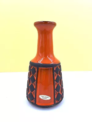 Buy Mid Century Frank Keramik Danish Vase, Like German Lava. Ceramic, Pottery. • 32£