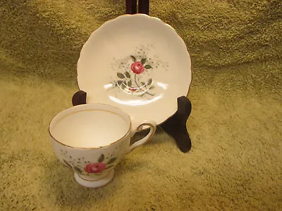 Buy Vintage Made In England Tuscan Fine Bone China Floral Demitasse Cup & Saucer • 1.89£