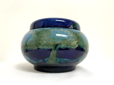 Buy William Moorcroft Moonlit Blue Art Pottery Screw Top Lid Tobacco Jar Pot • 695£