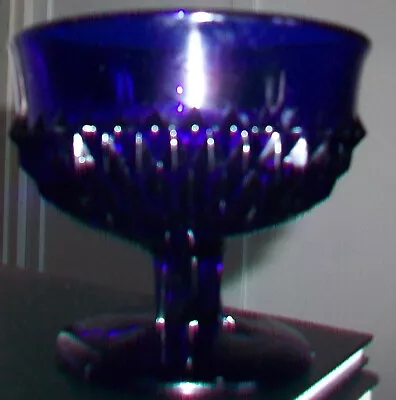 Buy Cobalt Blue Glass Bud Vase 9 Cm High, 10 Cm Diameter At Rim 2 Of 2 • 3£