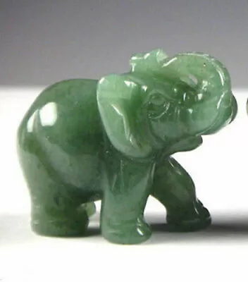 Buy Chinese Green Jade Carved Elephant Small Statue • 8.28£