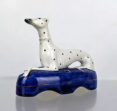 Buy Antique Staffordshire Pottery Greyhound Whippet Dog Pen Holder Victorian C1860 • 56.95£