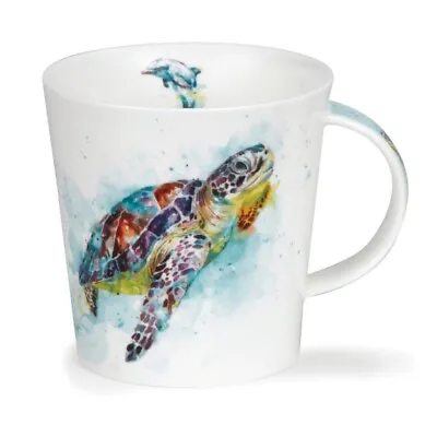 Buy Dunoon, Under The Sea, Coastal Flippers Turtle/Dolphin, Fine China Mug/Cup 0.48L • 25.90£