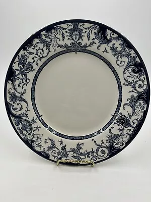 Buy Queen's The Royal Palaces Dinner Plate 10 5/8   Cherubs Blue White Bone China • 38.60£