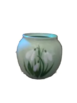 Buy Vintage Holkham Pottery Vase Hand Painted Flowers  3.5in   • 5£