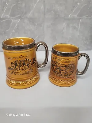 Buy Large Lord Nelson Pottery Tankard ~ Widecombe Fair & Smaller One Plymouth Ponies • 25£