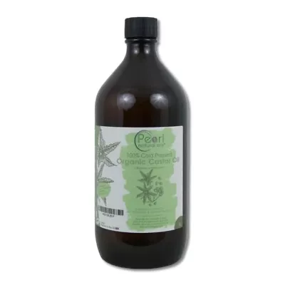 Buy Castor Oil - 1 Litre 100% Pure, Cold Pressed, Organic Dark Amber Glass Bottle • 15.99£