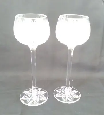 Buy Pair Of Tyrone Irish Crystal Hock Glasses | Shannon Pattern | Stamp To Base • 35£