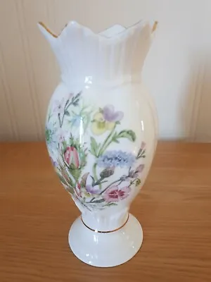 Buy Aynsley Wild Tudor Fine Bone China Vase 17cm With Gold Gilt Detail • 7.50£