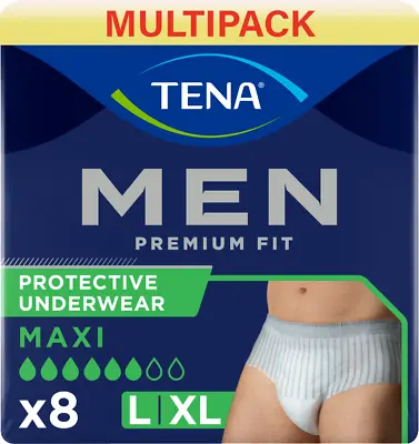 Buy TENA Men Premium Fit Level 4 Pants - L/XL - Case - 3 Packs Of 8 Total 24 Pants • 19.99£