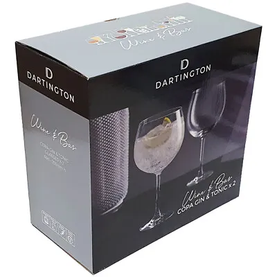 Buy Dartington Crystal Copa Gin & Tonic Glasses Wine & Bar Collection 650ml Boxed • 22.10£