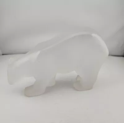 Buy Daum France Pate De Verre Art Glass Polar Bear Figurine • 289.54£