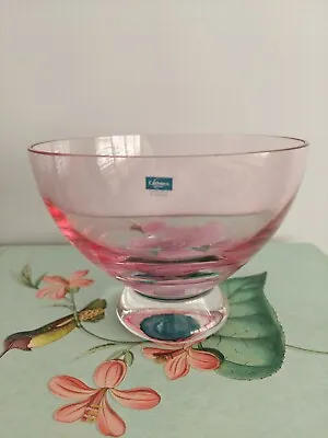 Buy Pretty Caithness Glass Tranquility Magnolia Pink Flower Bowl In Lovely Condition • 15£