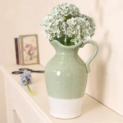 Buy Luxury Green Flower Jug Pitcher Vase Ceramic Indoor Outdoor Garden Plant Pot • 26.99£