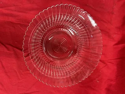 Buy Vintage Petal Ware Depression Serving Bowl Clear Glass 8 1/2” • 10.12£