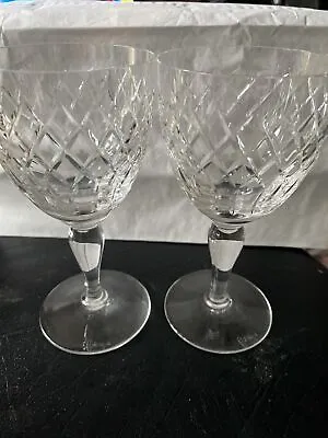 Buy Pair ROYAL BRIERLEY Lead Crystal BRAEMAR Cut Sherry Glasses - 12 Cm Signed • 9£
