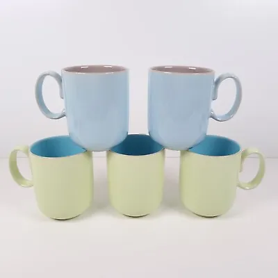 Buy Denby Pastel Stoneware Mugs Blue & Green Made In England Tea Coffee Cups • 28£