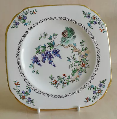 Buy Tuscan China Made In England Plant 6” Squared Plate Tree Vine Berries House - A • 5£