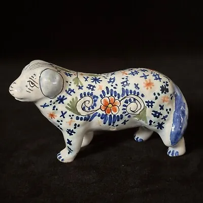 Buy Desvres STANDING DOG- French Faience Geneviève Alizier, Antique, Circa 1895 • 92.64£