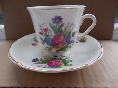 Buy Vintage Midwinter Floral Design Cup & Saucer • 9.99£