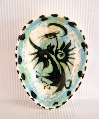 Buy Celtic Pottery Newlyn Cornwall Phoenix Egg Shaped Bowl Dish~Maggie & Bill Fisher • 25£