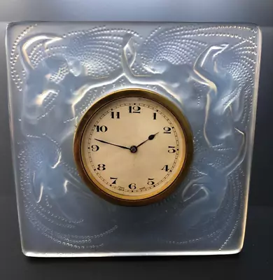Buy R.lalique Sirenes Clock, 1928,opalescent,sign,no Damage,on The Glass. • 4,850£