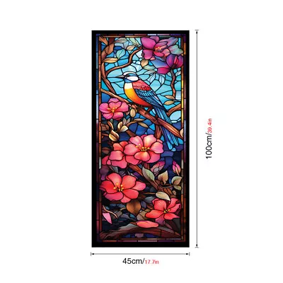 Buy 3D Privacy Static Frosted Stained Window Film Flower Glass Sticker Decor • 8.89£