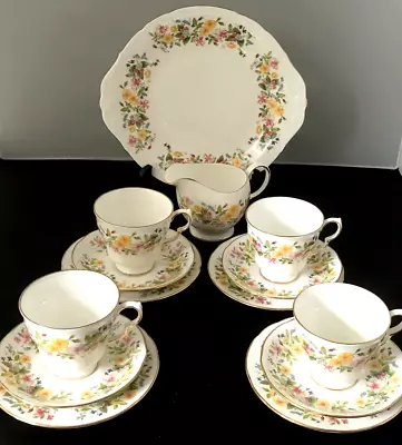 Buy Colclough Hedgrow 4 X Trios, Sandwich Plate And Jug • 24.50£