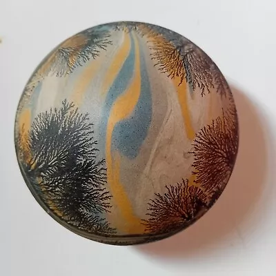 Buy Boscastle Art Pottery Mochaware Paperweight Signed R Irving Little- Trees & Sky • 35£